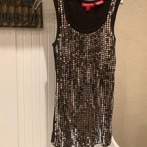 Sequined black tank